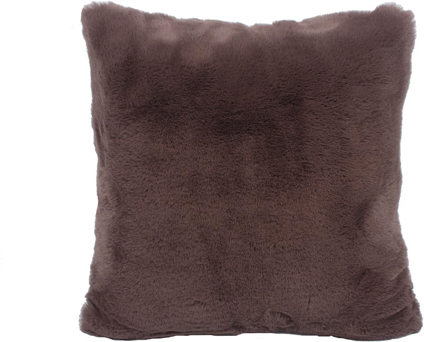 Faux Fur Pillow cover Fuzzy Cozy Elegant Chic Decorative Throw Pillow Cover Throw Pillowcase 18x18 Inches Brown