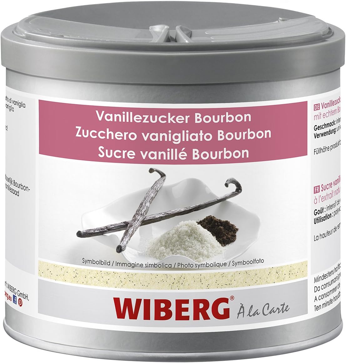 WIBERG vanilla sugar with bourbon vanilla extract (1 x 450g)