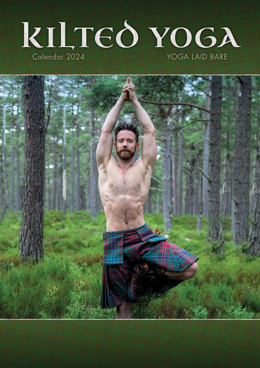 Kilted Yoga 2024 - A3-Posterkalender: Original Carousel-Kalender [Mehrsprachig] [Kalender]