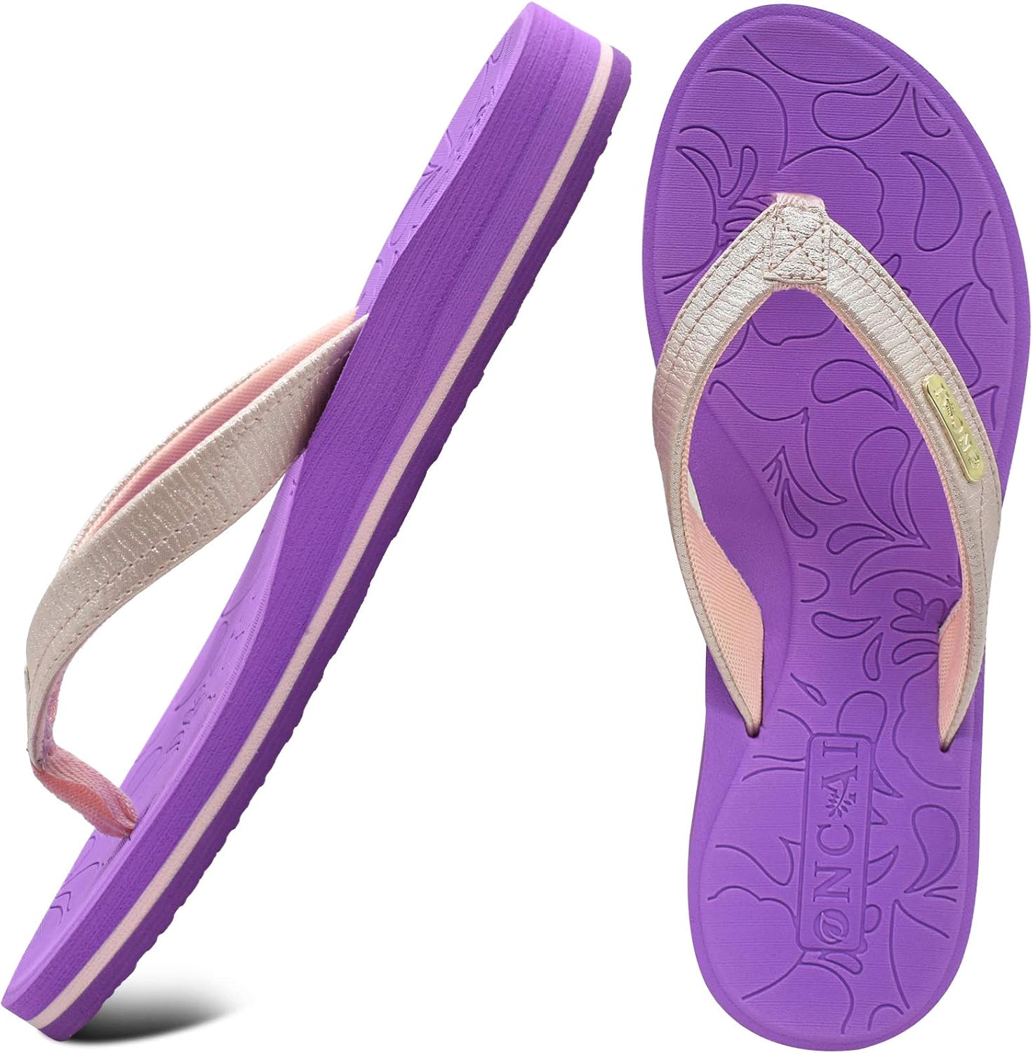  | ONCAI Flip Flops For Women Yoga Mat Comfortable Beach Thong Sandals With Arch Support | Flip-Flops