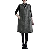 ellazhu Women's Funky V-Neck Cardigan Vest Solid Color Sleeveless Outerwear GZ122