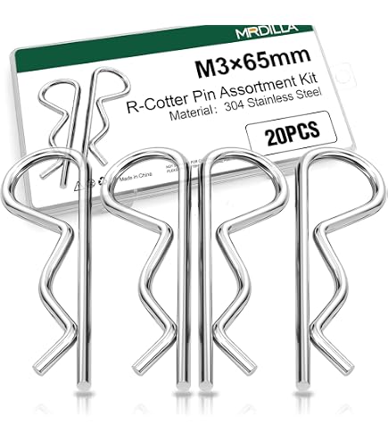 10 Pack M154221 Spring Locking Cotter Pin Replacement For John Deere D100 D110 L100 LA100 X350 Z665 & More - Heavy Duty Secure Fit
