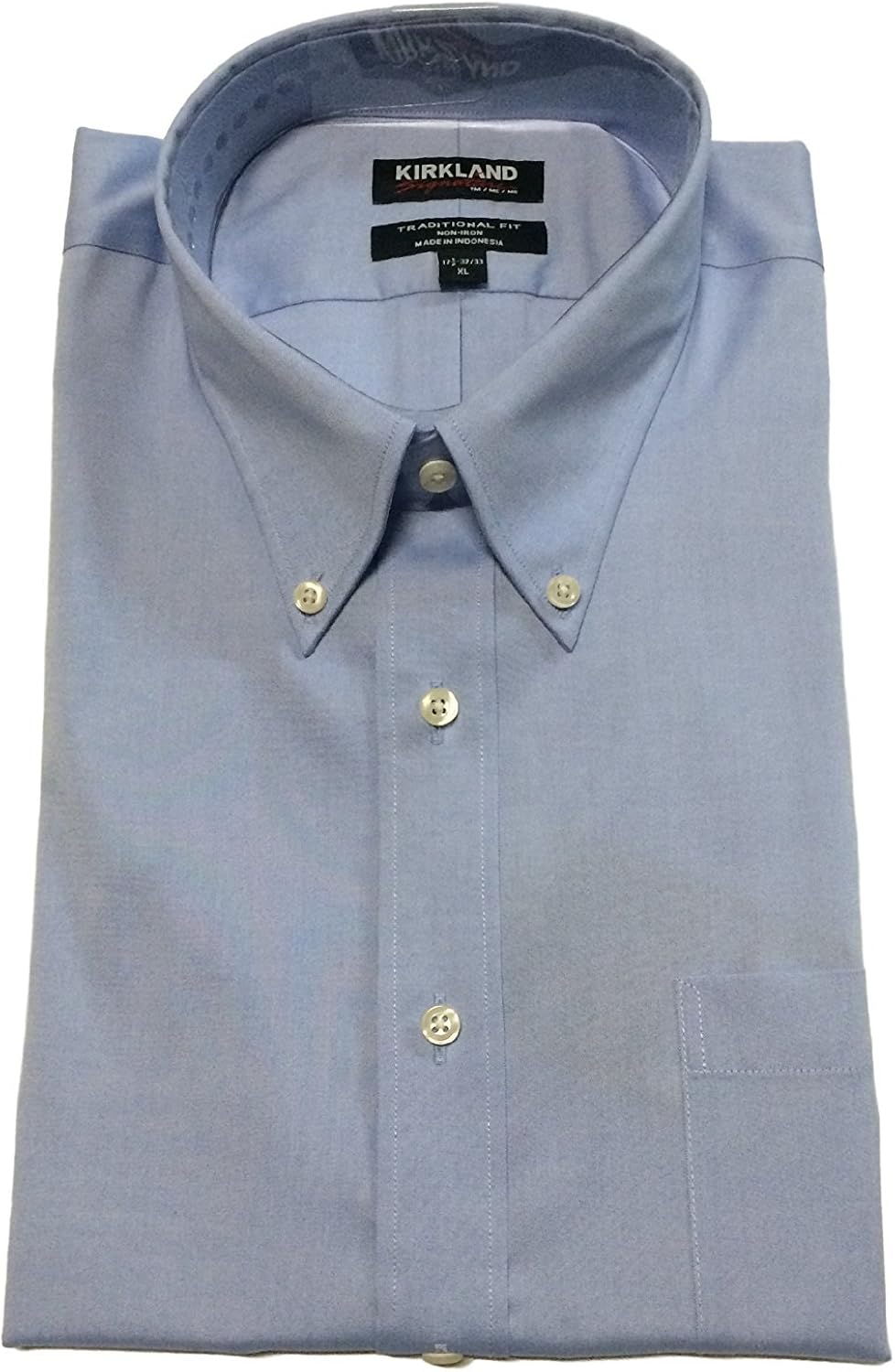 Kirkland Men's Dress Shirt Long Sleeve Traditional Fit 7 1/2 x 33/33