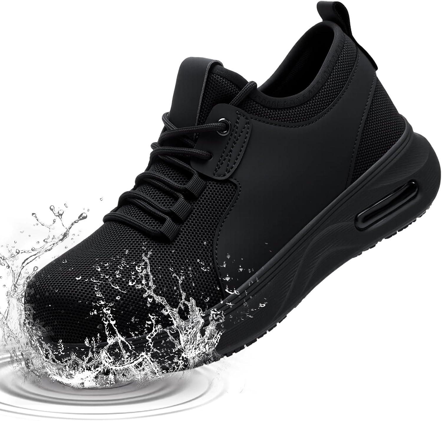 Ulogu Wide Toe Non Slip Shoes for Men Women Waterproof Oil Resistant Work Loafers for Food Service Restaurant Kitchen Chef Lightweight Comfort Walking Sneakers