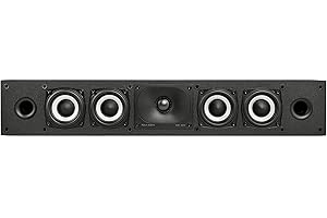 Polk Monitor XT35 Slim Center Channel Speaker - Hi-Res Audio Certified, Dolby Atmos & DTS:X Compatible, 1" Terylene Tweeter &