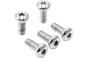 TCT-MOTORPARTS 5pcs Chrome Rear Brake Rotor Bolts Kit Thread Size: 3/8" - 16 Fit for Harley Softail Touring Road Glide