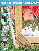 TOYPOPOR Chicken Wire 16x49ft Galvanized Hex Mesh Garden Fence Anti-Rust view 3