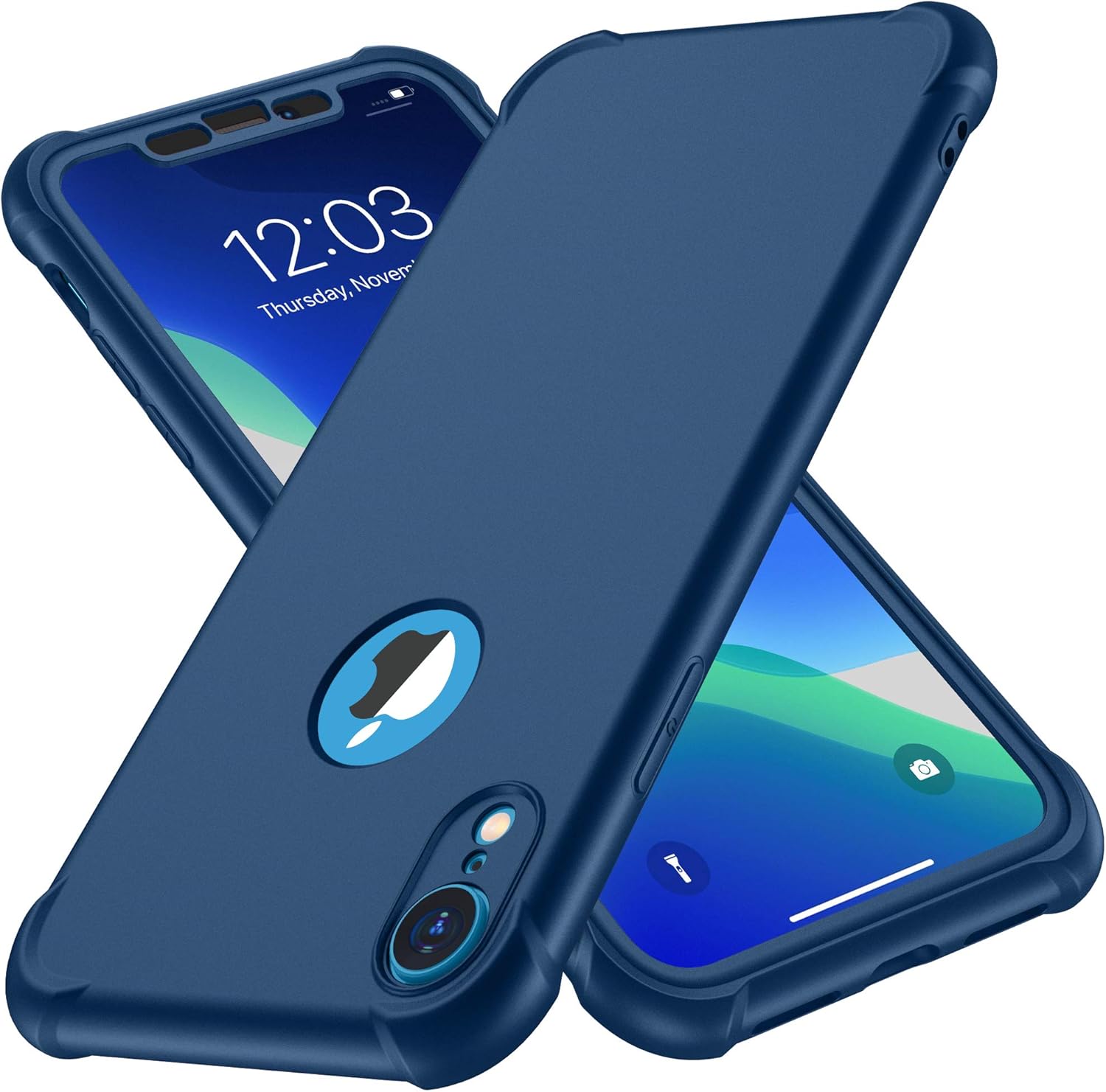 Garegce Cover per iPhone X/XS+[2× Pellicola Protettiva in Vetro Temperato], Custodia in Trasparente Silicone TPU Morbido Antiurto per iPhone X/XS da