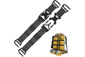 2 Pcs MOLLE Backpack Straps Rush Tier System Molle Attachment for Tripod Gear & Backpack Accessories, Adjustable 23" Tie Down