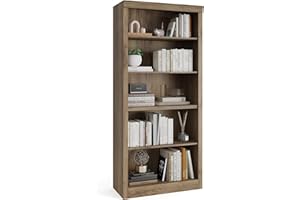 Garvee 71" Tall Bookcase, 5-Tier Wooden Open Bookshelf, Modern Freestanding Storage Shelf for Bedroom, Living Room, Home Offi