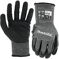 Makita T-04139 Advanced FitKnit™ Cut level 7 Nitrile Coated Dipped Gloves (Small/Medium)
