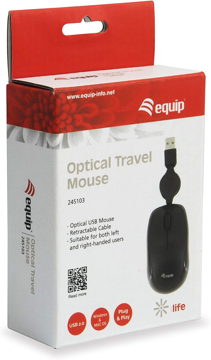 Equip 245103 Optical Travel Mouse Cable Black - Image 3
