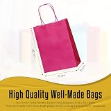 Thepaperbagstore 10 Fuchsia Small Paper Party Bags With Handles 18x22x8cm view 5