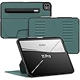 ZUGU Case for iPad Pro 11 (M4) 2024, Slim Protective Cover with Apple Pencil Holder, Auto Wake/Sleep, Multiple Viewing Angles, iPad Pro 11 Inch Case, Sturdy & Durable Phone Cover, Pine