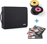 LIOVODE DVD Case 200 Discs 100 Booklets Storage Organizer Black view 2