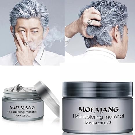 Garyob Silver Grey Hair Wax Gel Cream 4 23oz Pomades Mud Natural