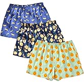 Mens Boxer Shorts for Men 100 Cotton Funny Sleep Short Inseam Woven Pattern Plaid Pajamas Multipacks
