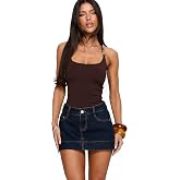Princess Polly Women's Warna Low Rise Denim Mini Skirt