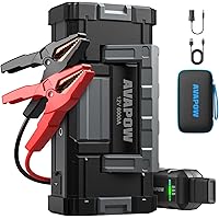 AVAPOW 6000A Car Jump Starter (for All Gas or up to 12L Diesel) Powerful Car Battery Jump Starter with Dual USB Quick Charge 