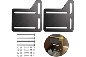 RUIRU BRO 2Pcs Bed Frame Conversion Kit,Bed Frame Adapter Bracket,Heavy Duty Bed Modification Plate, Headboard Brackets for Metal Bed Frame, Headboard Attachment with Hardware Full to Queen