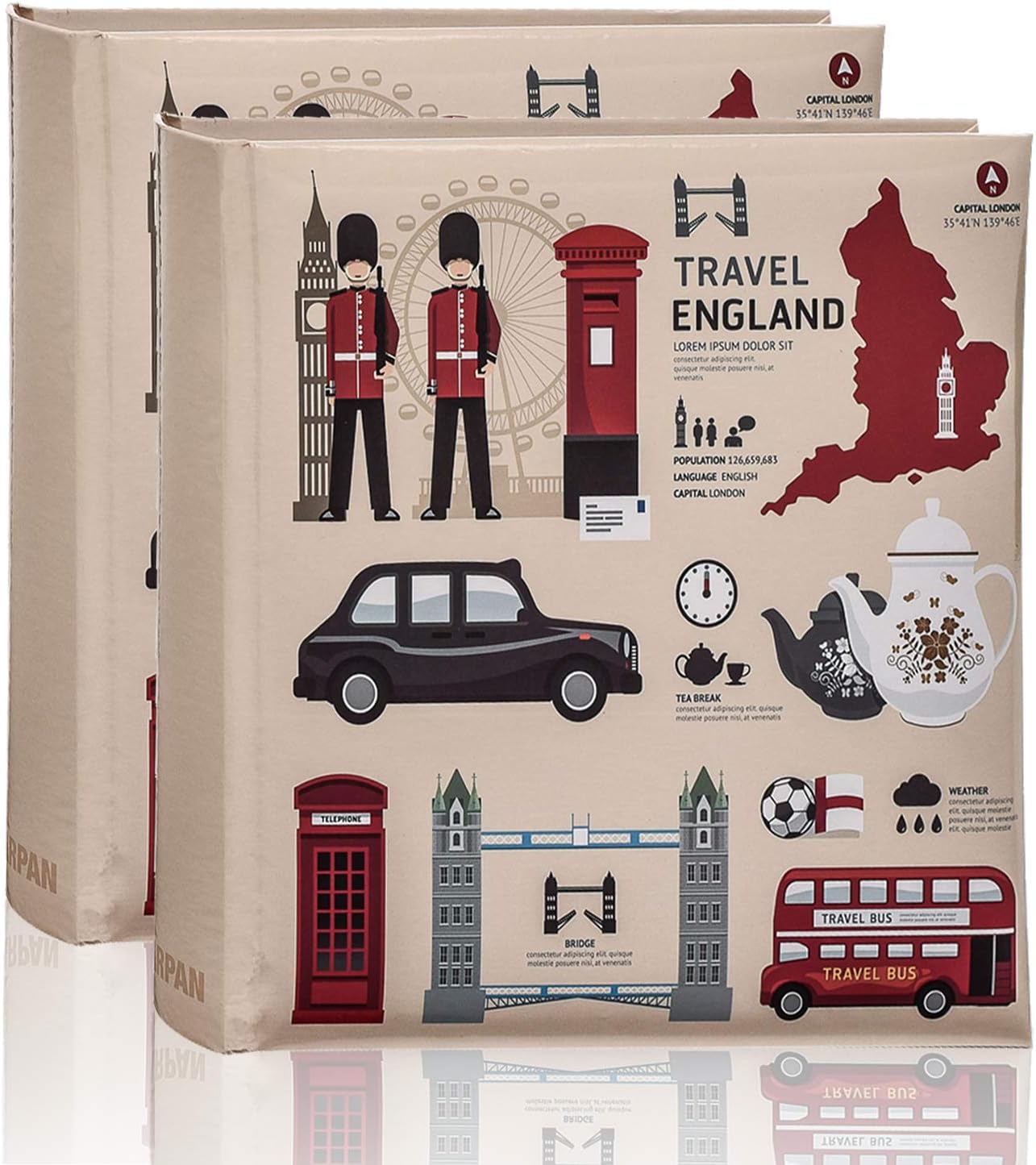 2 x Photo Album 200 6 X 4'' / 15 x 10 cm Photos Slip in Picture Album CD/DVD Pocket Memo Writing Area