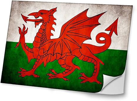 Virano Drapeaux Pays De Galles 1 Carte Du Monde Autocollant Vinyl Adhésif Dessin Coloré Et Effet De Cuir Pour Les Portable Tactile Et Ordinateurs
