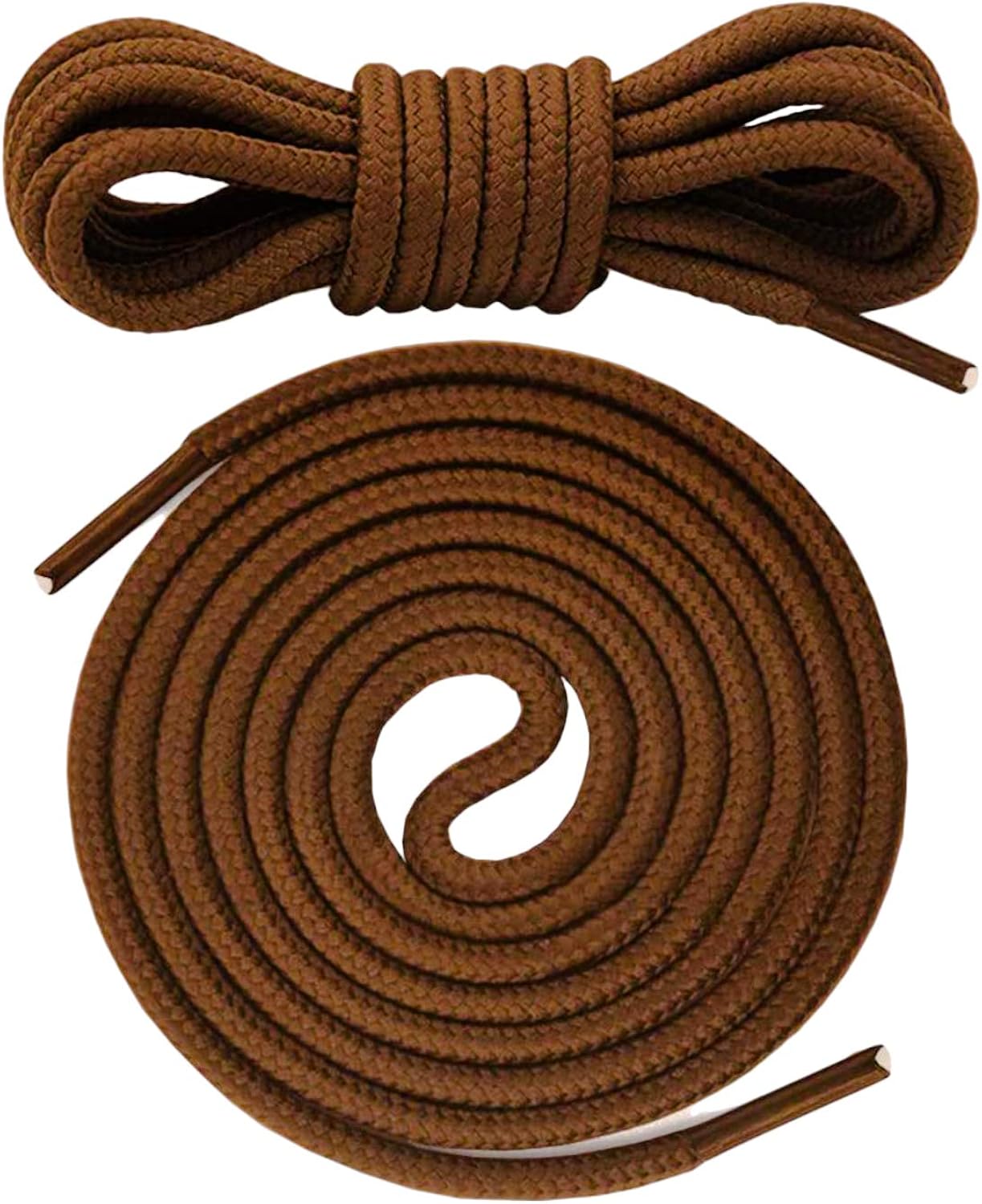 Round Boot Laces [2 Pair] 3/16" Shoelaces for Boots Work Boots and Hiking Shoes Replacement: Shoes