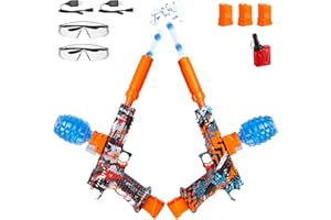 JOYKEY 2 Pack Gel Splatter Blasters, Electric Auto Balls Blaster Toy with 50000+, 12 Rounds Per Seconds, 600 Hopper, Outdoor Game Splatter Toy, 3 Rechargeable Batteries, Age 12+ Year Up