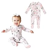Posh Peanut Vintage Pink Rose Rompers, Newborn