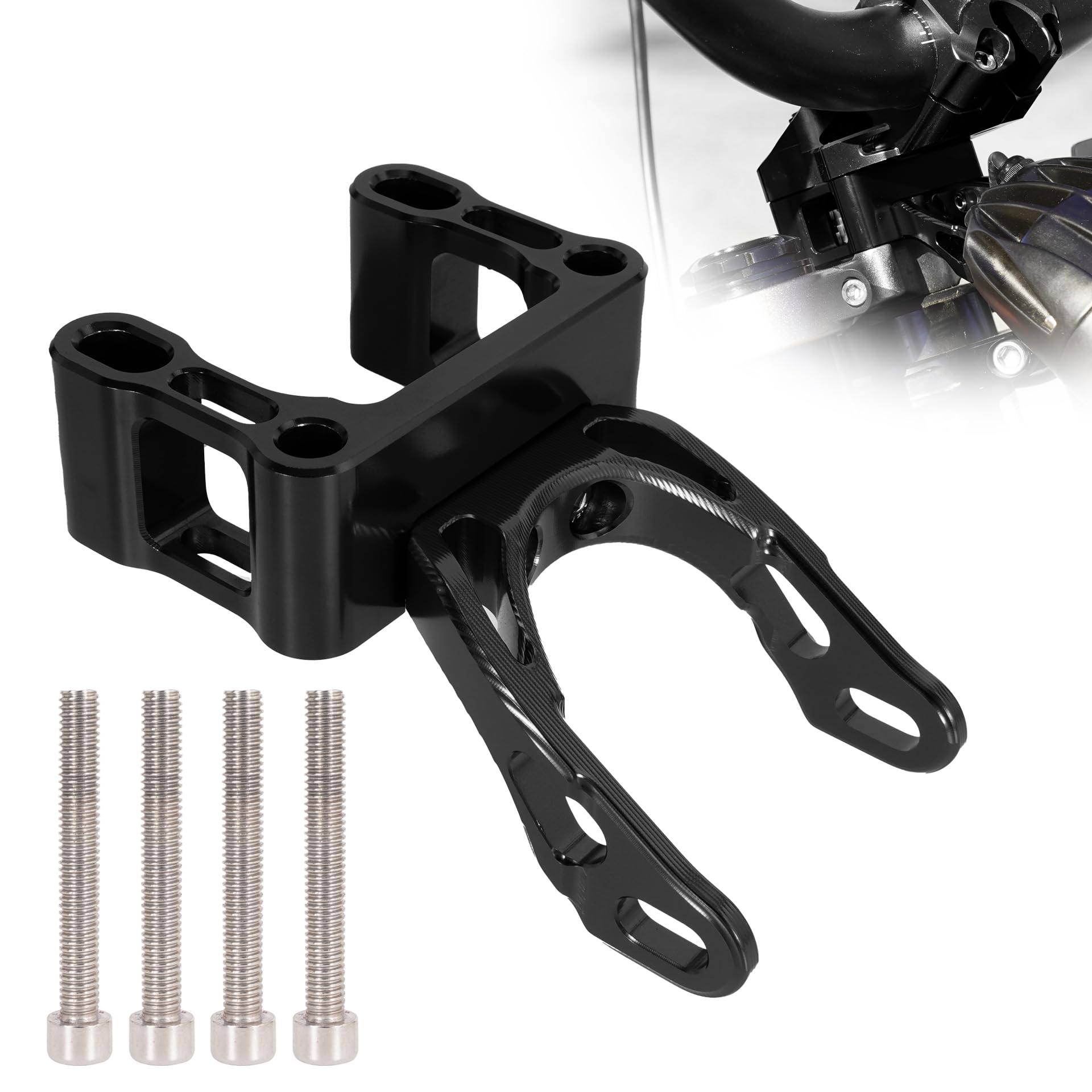 Photo 1 of ZANGOMB Upgrades Surron Headlight Mount Bracket with 25MM Motorcycle Handlebar Riser Set for Sur Ron LBX Segway X160 / X260 (Black, 25MM)