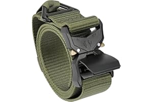 MOZETO Tactical Belt for Men 1.5" Nylon Combat Work Emt Heavy Duty Belt with Quick Release Talon Buckle