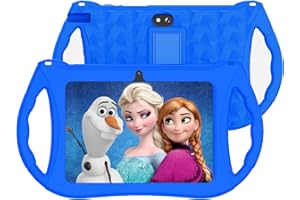 RliyOliy Kids Tablet, 7 inch Android 12 Tablet for Kids, 3GB RAM 32GB ROM Toddler Tablet with Bluetooth, WiFi, GMS, Parental Control, Dual Camera, Educational, Games(Dark Blue)