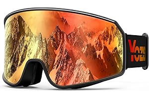 YOZISS Ski Goggles UV400 Protection, OTG Snow Goggle for Men Women, Anti-fog Snow Sports Goggles for Snowboarding, Snowmobile