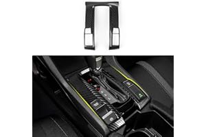 BRMYL Car Gear Shift Panel Cover Decals for Honda Civic 2016 2017 2018 2019 2020 2021 10th Gen Accessories ABS Carbon Fiber Stickers