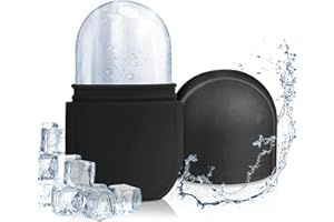 PASNOWFU Ice Cube Face Roller, Eyes and Neck, Brighten Skin & Enhance Your Natural Glow, Reusable Facial Treatment, Ice Cube Roller to Tighten Skin & De-Puff Eye Area, Cryotherapy for Face Ice(Black)