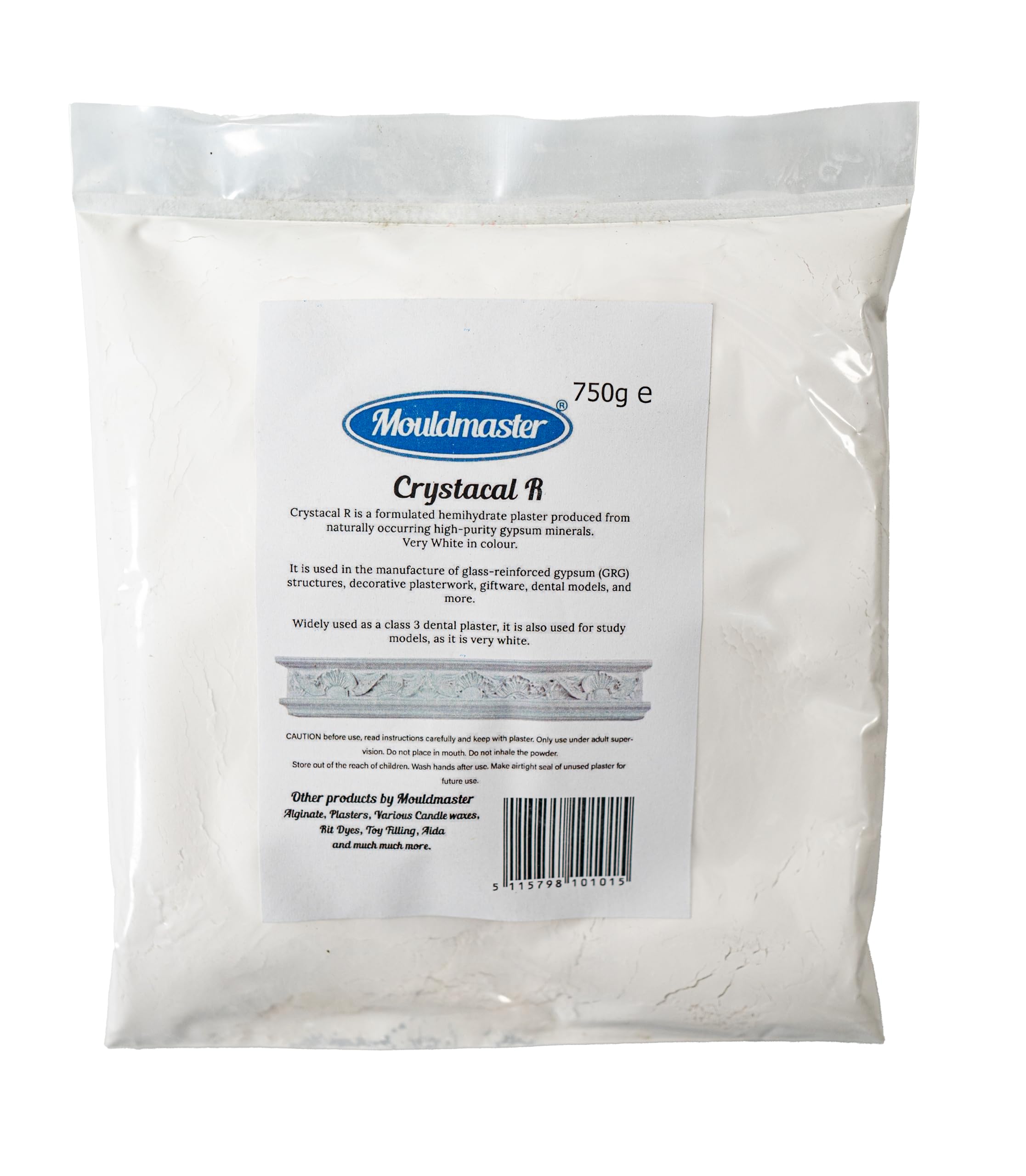 Mould-Master Crystacal R High Strength Plaster 750g, White