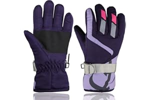 YR.Lover Children Ski Gloves Winter Warm Outdoor Riding Thickening Gloves(2-4Y)