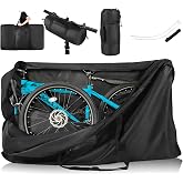 SRIMMIT Bike Travel Bag,Heavy Duty 840D Transport Bicycle Storage Carry Bag with Strong Webbing,Portable Folding Cycling and Bicycle Bags Bike Suitcase Waterproof for Airplane Shipping