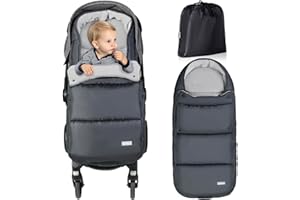 Orzbow Footmuff for Stroller, Universal Baby Stroller Bunting Bag, Winter Warm Toddler Sleeping Bag - Waterproof, Warm Coral 