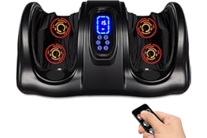 Best Choice Products Shiatsu Foot Massager for Pain Relief, Plantar Fasciitis, Neuropathy, Blood Circulation, Remote Control w/Compact Design - Black