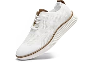 KEEZMZ Mens Casual Dress Sneakers Fashion Walking Mesh Oxfords Shoes Business Work Lightweight Soft Sole