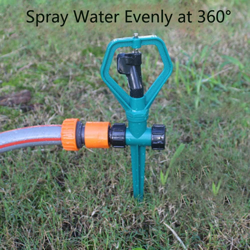 YOCAGO Lawn Garden Sprinklers, 360 Degree Automatically Rotating Sprinkler for Garden Yard Water Sprayer Irrigation System - 4 PCS : Garden & Outdoor