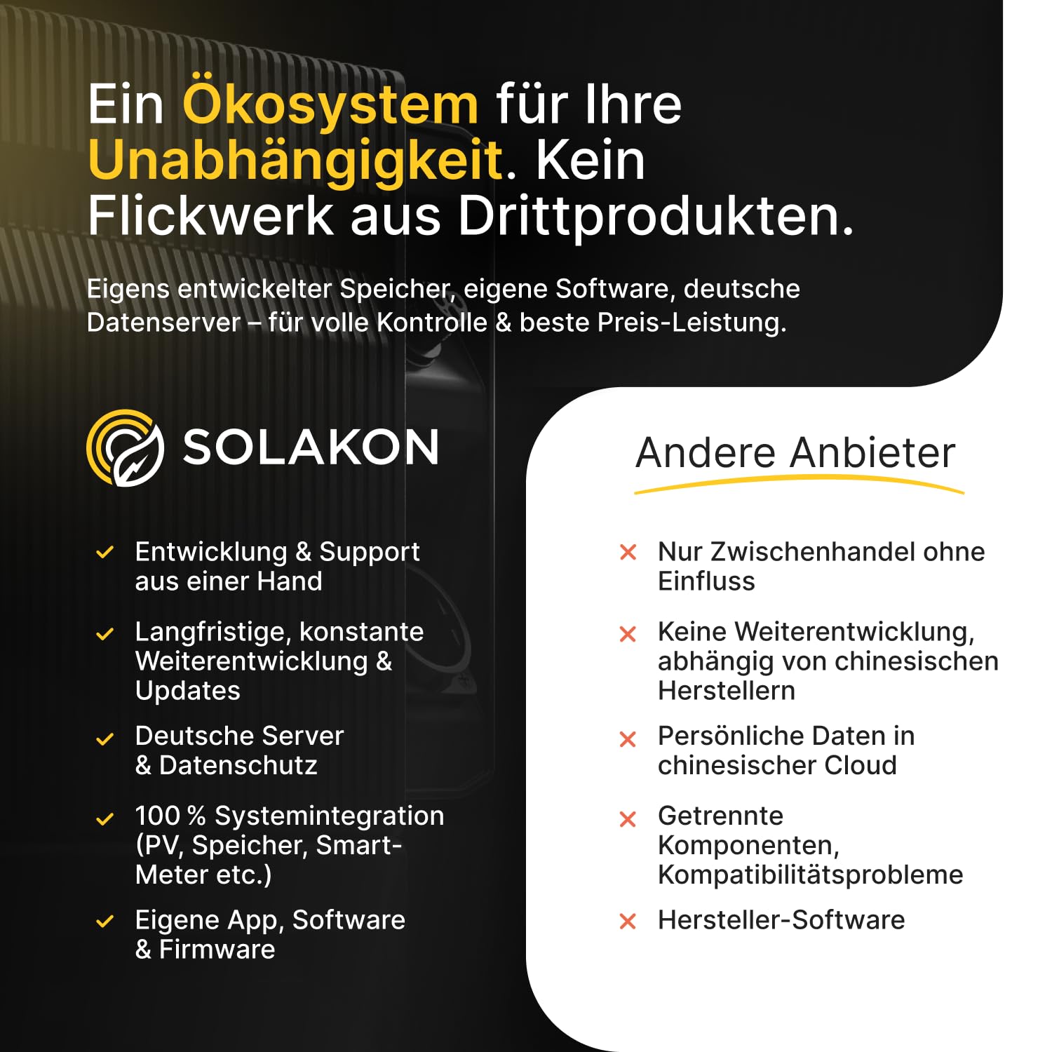 Solakon® 1000W Balkonkraftwerk - Balkonkraftwerk 800W komplett Steckdose - neuester 800 Watt Wechselrichter - Solaranlage Komplettset - 500W bifaziale Solarmodule inkl. Zubehör - 3m Kabel 8