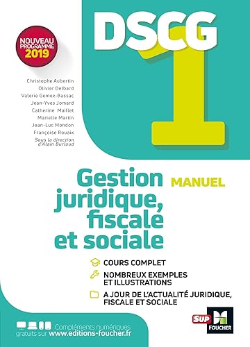 Download DSCG 1 - Gestion juridique fiscale et sociale - Manuel et applications PDF