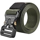 KingMoore Men's Tactical Belt Heavy Duty Webbing Belt Adjustable Military Style Nylon Belts