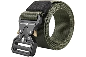 KingMoore Men's Tactical Belt Heavy Duty Webbing Belt Adjustable Military Style Nylon Belts