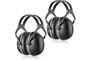 [2 Packs] SNR 35dB Ear Muffs Noise Reduction, Adjustable Hearing Protection Earmuffs, Hearing Protection Ear Muffs,Noise Canc