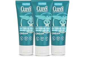 Curel Extreme Dry Hand Relief, Dermatologist Recommended, Long-Lasting Cream For Dry Hands, Paraben Free, Fragrance-Free Hand Lotion, 3 Oz, Pack of 3