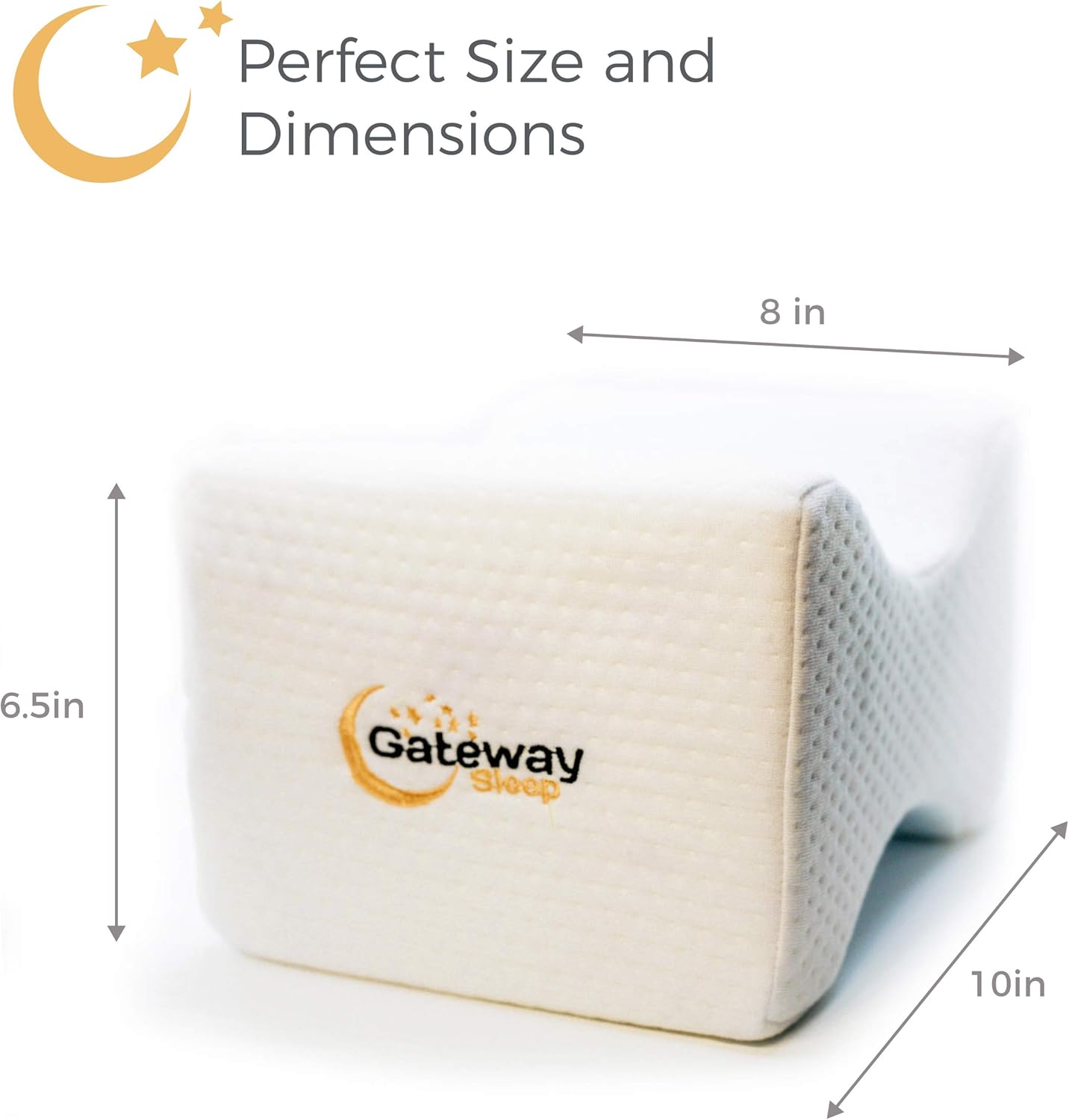 Memory Foam Knee Pillow with Washable Organic Cover for Side Sleepers - Memory Foam Knee Pillow for Back Pain - Post Knee Surgery Pillow - Pregnancy Support for Better Sleep: Home & Kitchen