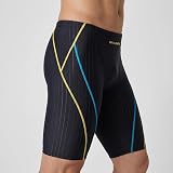 MY KILOMETRE Jammer Swimsuit Mens Solid Long Racing Training Black S view 2